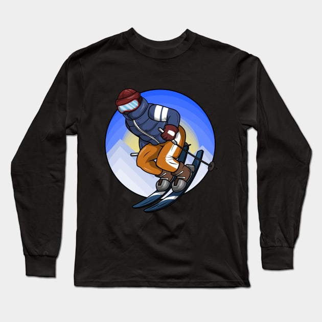 Skier Long Sleeve T-Shirt by Markus Schnabel